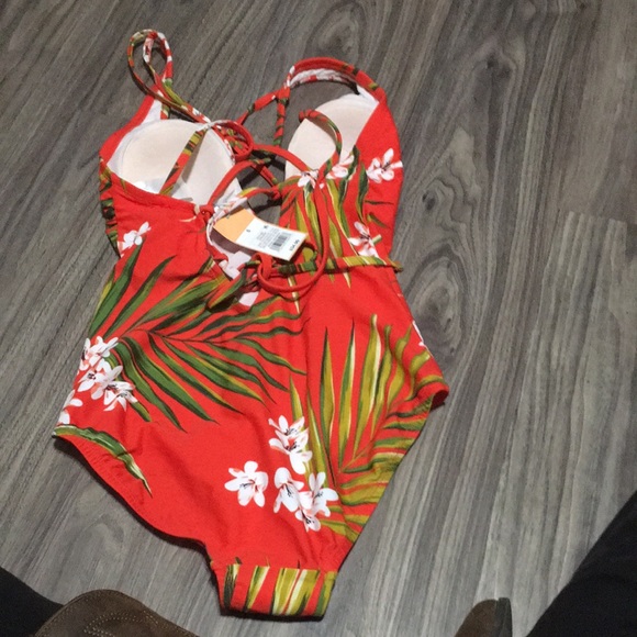 Strappy Back V-Wire One Piece Swimsuit Kona - Picture 4 of 7